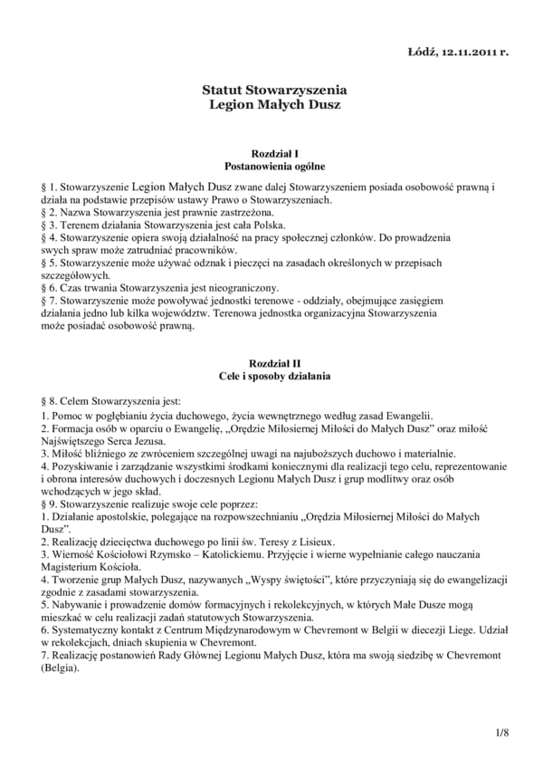 statut-stowarzyszenia-małych-dusz